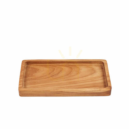 Kontrollera Serveringsbricka BAZAR BIZAR Teak Root Collection trä natur 20 cm