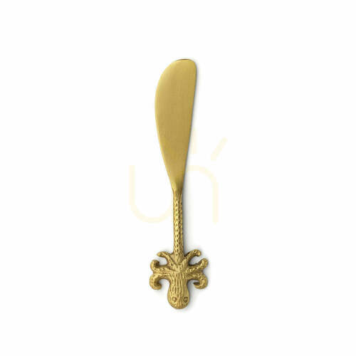 Kontrollera Kniv BAZAR BIZAR i mässing guld 14 cm