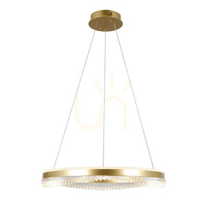 Italux Morte LED-pendellampa i guld, 60 cm, växlingsbar ljusfärg small 1