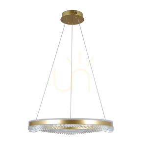 Italux Morte LED-pendellampa i guld, 60 cm, växlingsbar ljusfärg small 0