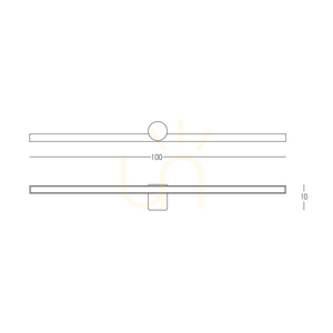 Zambelis 22126-W LED-badrumsvägglampa, 100 cm, sandvit, 21 W, 3000 K, IP54 small 2