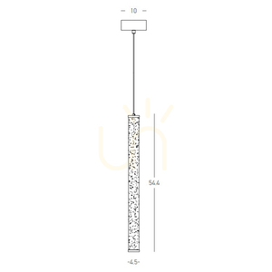 Zambelis 2541 svart LED-pendellampa i alabaster, 20 W, 3000 K, TRIAC small 2