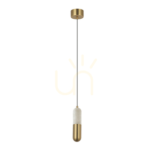 LED-pendellampa 7 W 3000 K Triac Alabaster – mässing ZAMBELIS small 1