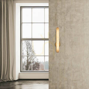 Väggmonterad LED-lampa 15 W, 3000 K, Triac, alabaster – mässing, ZAMBELIS small 0