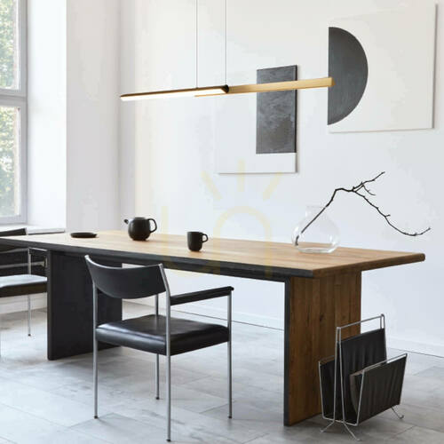 Kontrollera LED-linjelampa för takmontering 44 W 3000 K Triac Sandy Black – mässing ZAMBELIS