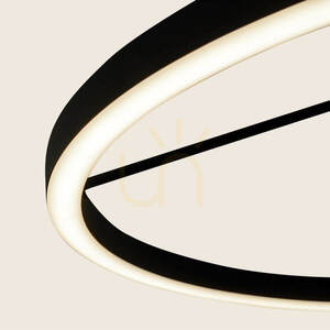 LED-taklampa 42 W, 3000 K, Triac, sandsvart, ZAMBELIS small 1