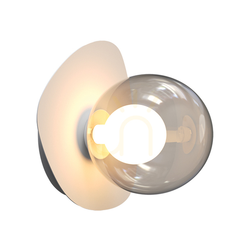 Kontrollera Vägglampa Zambelis 2579, sandvit med rökfärgat glas, 1×G9 LED max 4 W