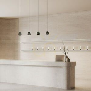 LED-pendellampa 7 W 3000 K dimbar, strukturerad svart, aluminium, Zambelis 25137 small 2