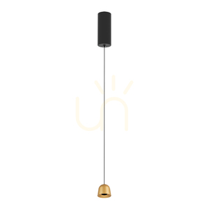 LED-pendellampa 7 W, 3000 K, guld, aluminium, ZAMBELIS small 0