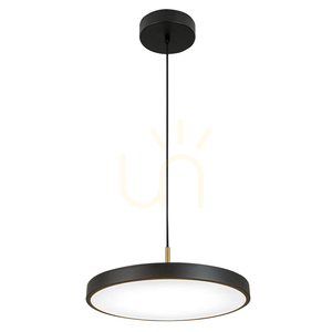 LED-pendellampa 17 W 3000 K, matt svart – borstad mässing, ZAMBELIS small 1