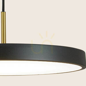 LED-pendellampa 17 W 3000 K, matt svart – borstad mässing, ZAMBELIS small 2