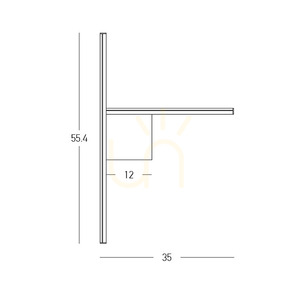 Zambelis 25148 LED-vägglampa sandstrukturerat svart 10 W 3000 K TRIAC small 4