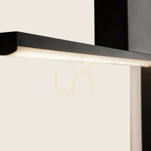 Zambelis 25148 LED-vägglampa sandstrukturerat svart 10 W 3000 K TRIAC small 3