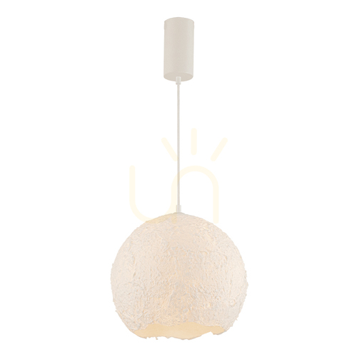 Kontrollera 1 st E27-pendellampa, max.. 15 W, metall – pappersvikt – plastkula, vit, ZAMBELIS