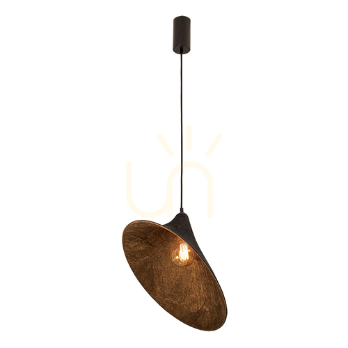 Kontrollera 1 st E27-pendellampa, max.. 15 W, färg ”Mulberry Silk” – metalliskt svart, ZAMBELIS