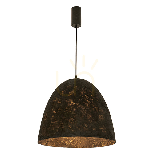 Kontrollera 1 st E27-pendellampa, max.. 15 W, metall – pappersliknande material – mullbärssilke, svart, ZAMBELIS