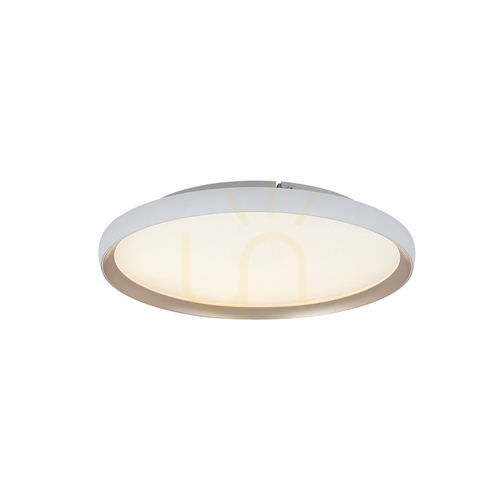 Kontrollera LED-taklampa 20 W 2700 K–3000 K–4000 K Aluminium – Mikroprismatisk akryl, vit matt – Guld ZAMBELIS