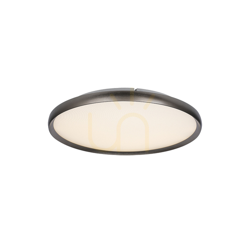 Kontrollera LED-taklampa 20 W 2700 K–3000 K–4000 K, aluminium – mikroprismatisk akryl, borstad grå, ZAMBELIS
