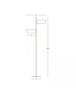 Zambelis 25194 LED-golvlampa, borstat guld, 12 W, 3000 K small 4