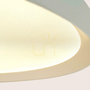LED-taklampa 42 W 2700 K–3200 K–4000 K DALI Sandy White – Metall – Aluminium – Mikroprismatisk diffusor ZAMBELIS small 1