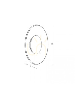 Zambelis 25270 LED-vägglampa 18 W, 32 cm, svart med bärnstensfärgat glas small 1