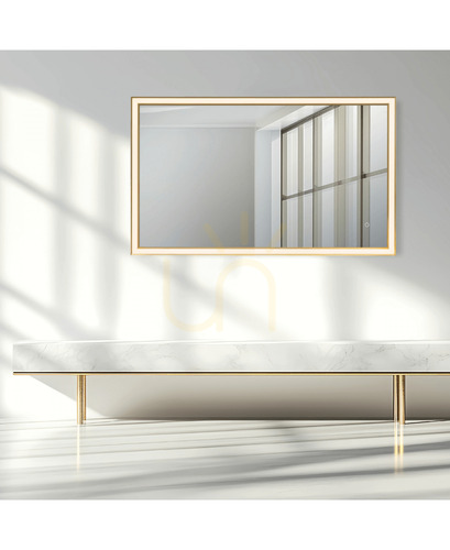Kontrollera LED-spegel Zambelis 25394, guldanodiserad, 120 × 70 cm, 30 W, 3000/4000 K, IP44