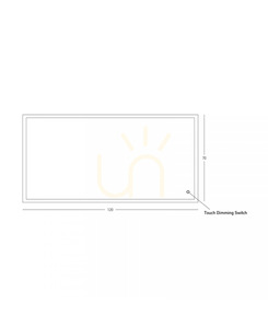 LED-spegel Zambelis 25394, guldanodiserad, 120 × 70 cm, 30 W, 3000/4000 K, IP44 small 2