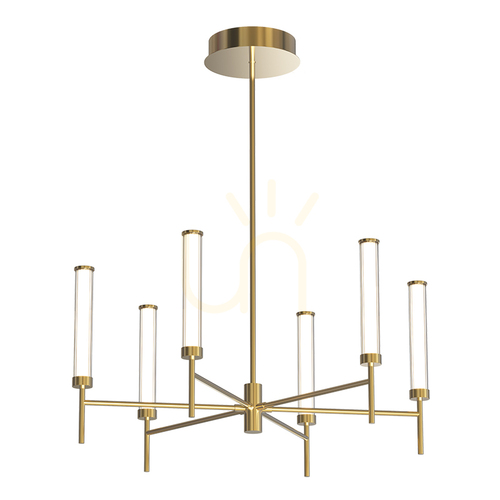 Kontrollera LED-pendellampa 46 W, 3000 K, triac, borstat guld, ZAMBELIS