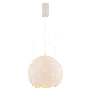 1 st E27-pendellampa, max.. 15 W, metall – pappersvikt – plastkula, vit, ZAMBELIS small 1