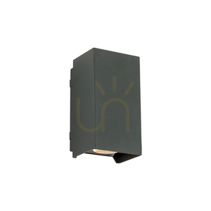LED-vägglampa för utomhusbruk, upp- och nedriktad belysning, 2×3 W, 3000 K, grafitfärgat aluminium, IP65, ZAMBELIS small 1