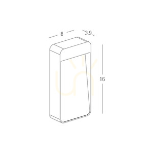 Zambelis E441 brun LED-trappbelysning för utomhusbruk, 6 W, 3000 K, IP65 small 1