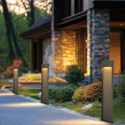 Kontrollera LED-lykta för utomhusbruk, 6,5 W, 3000 K, grafit, IP65, ZAMBELIS
