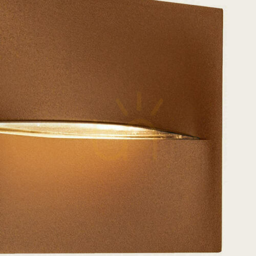 Kontrollera LED-trappbelysning för utomhusbruk, 4 W, 3000 K, brunt aluminium, IP65, ZAMBELIS