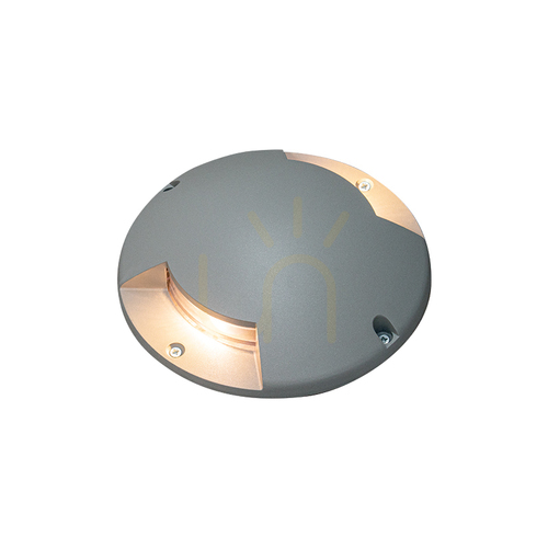 Kontrollera LED-markbelysning för utomhusbruk, 5 W, 3000 K, grått aluminium, IP67, ZAMBELIS