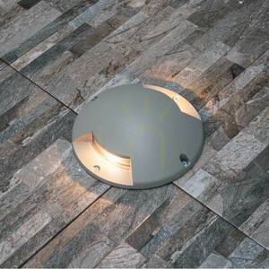 LED-markbelysning för utomhusbruk, 5 W, 3000 K, grått aluminium, IP67, ZAMBELIS small 0