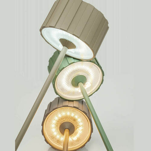 Kontrollera Bärbar utomhusbordslampa, LED 2 W, 2700 K–4000 K–6500 K, sandfärgad, IP44, ZAMBELIS