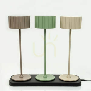Bärbar utomhusbordslampa, LED 2 W, 2700 K–4000 K–6500 K, sandgrön, IP44, ZAMBELIS small 3