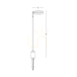 Zambelis E494 brun trädgårdslampa med markspjut LED 7 W 3000 K IP65 small 3