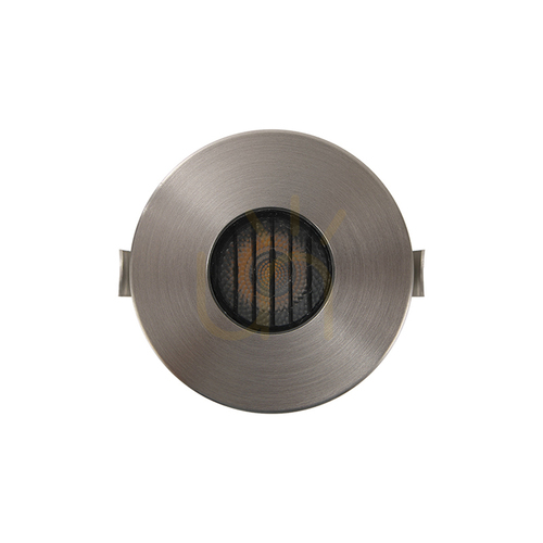 Kontrollera 3 W LED-infälld utomhusarmatur, 3000 K, med bikakefilter i rostfritt stål, skyddsklass IP65, ZAMBELIS