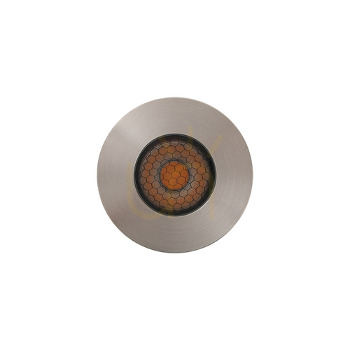 Kontrollera 5 W LED-armatur för utomhusbruk, 2700 K, med bikakegaller i rostfritt stål, skyddsklass IP65, ZAMBELIS