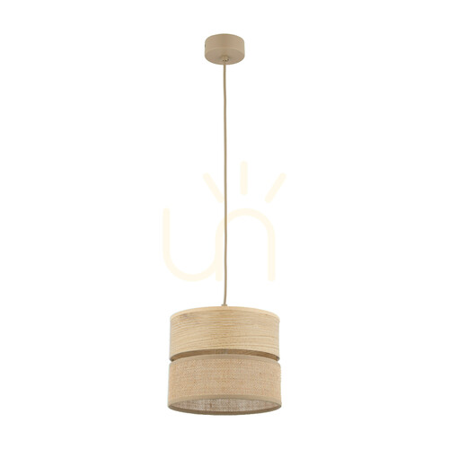 Kontrollera Dorma Wood Juta taklampa 1 Xe27