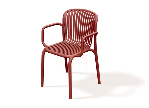 Kontrollera FBRK658 Brene trädgårdsstol med armstöd – Retro Red från FERNE