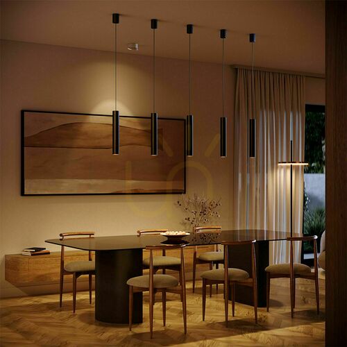 Kontrollera Pendellampa s.luce Crutch vit metall GU10 rund modern