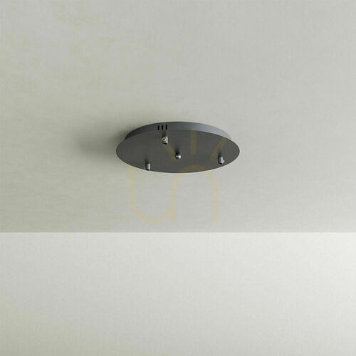 Kontrollera Lampskärm s.luce Modular rund svart metall 40 cm 3 ljuspunkter