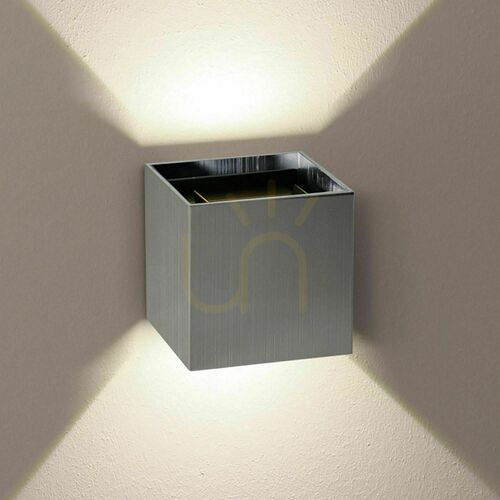 Kontrollera Tak s.luce Ixa fyrkantig silver metall 10 cm