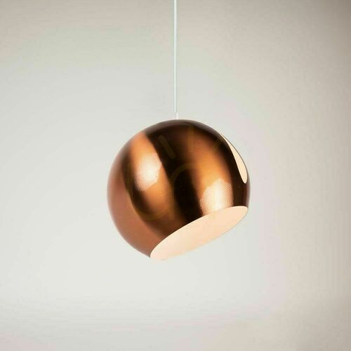 Kontrollera Pendellampa s.luce Ball koppar metall 30 cm rund modern E27