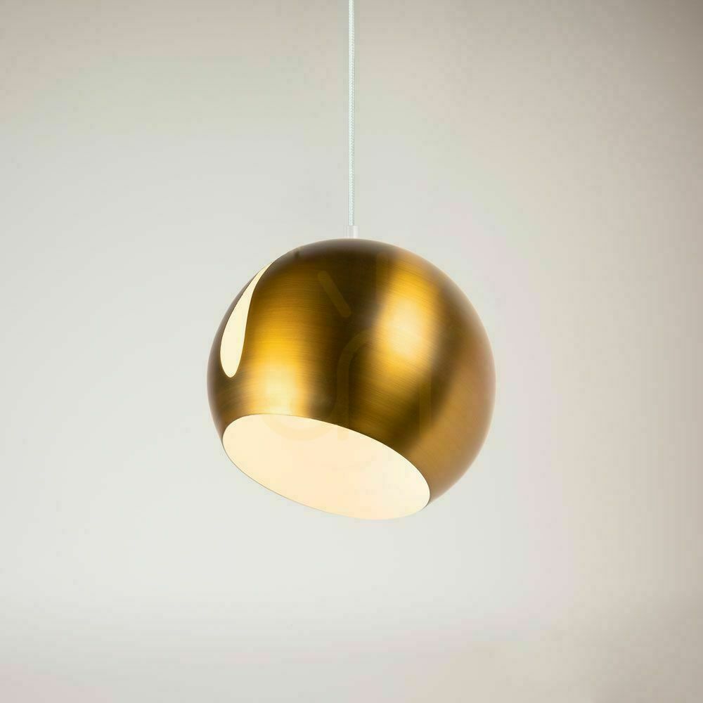 Kontrollera Pendellampa s.luce Ball gyllene metall rund Ø30 cm Pendellampa s.luce Ball gyllene metall rund Ø30 cm
