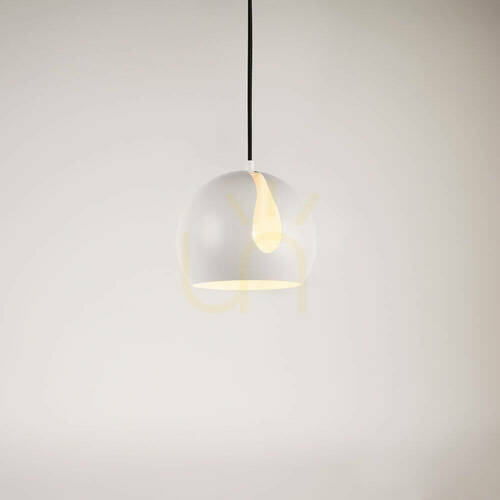 Kontrollera s.luce Ball pendellampa i vit metall, 20 cm, E27