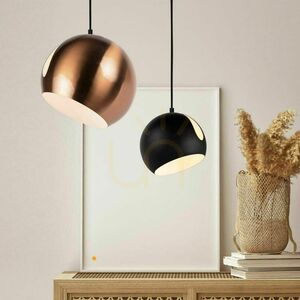 Pendellampa s.luce Ball koppar metall rund 20 cm small 8