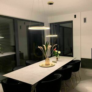 Pendellampa s.luce Ring LED rund gyllene Ø40 cm dimbar small 0
